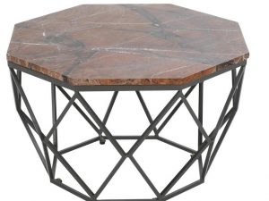 Earth Tone Marble Octagon Cocktail