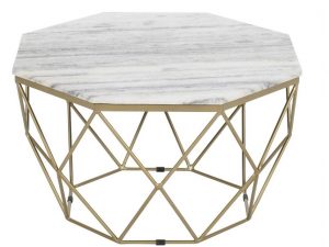 White Marble Octagon Cocktail