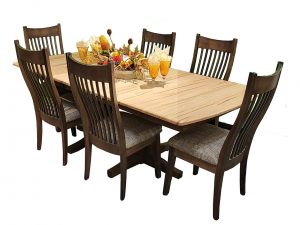 Express Ship Wormy Maple Amish Dining Set