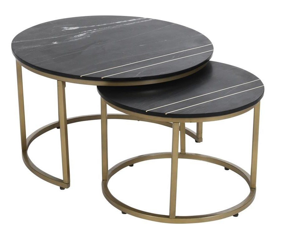 Black Marble Nesting Tables Colorado Casual Furniture